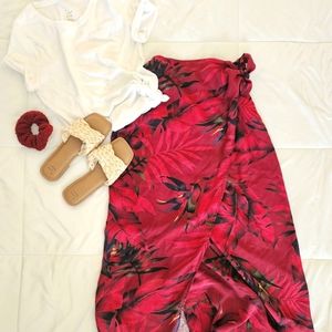 Tommy Bahama floral wrap cover-up skirt